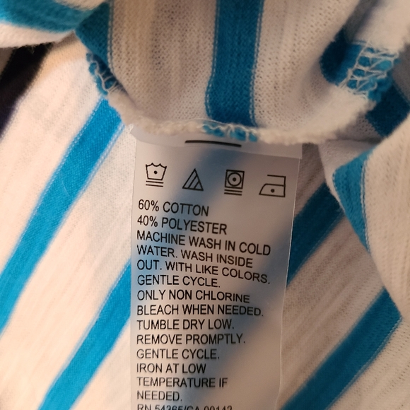 🌟4/$15 Allison Daley Striped T-Shirt Size Small Petite - Picture 5 of 5